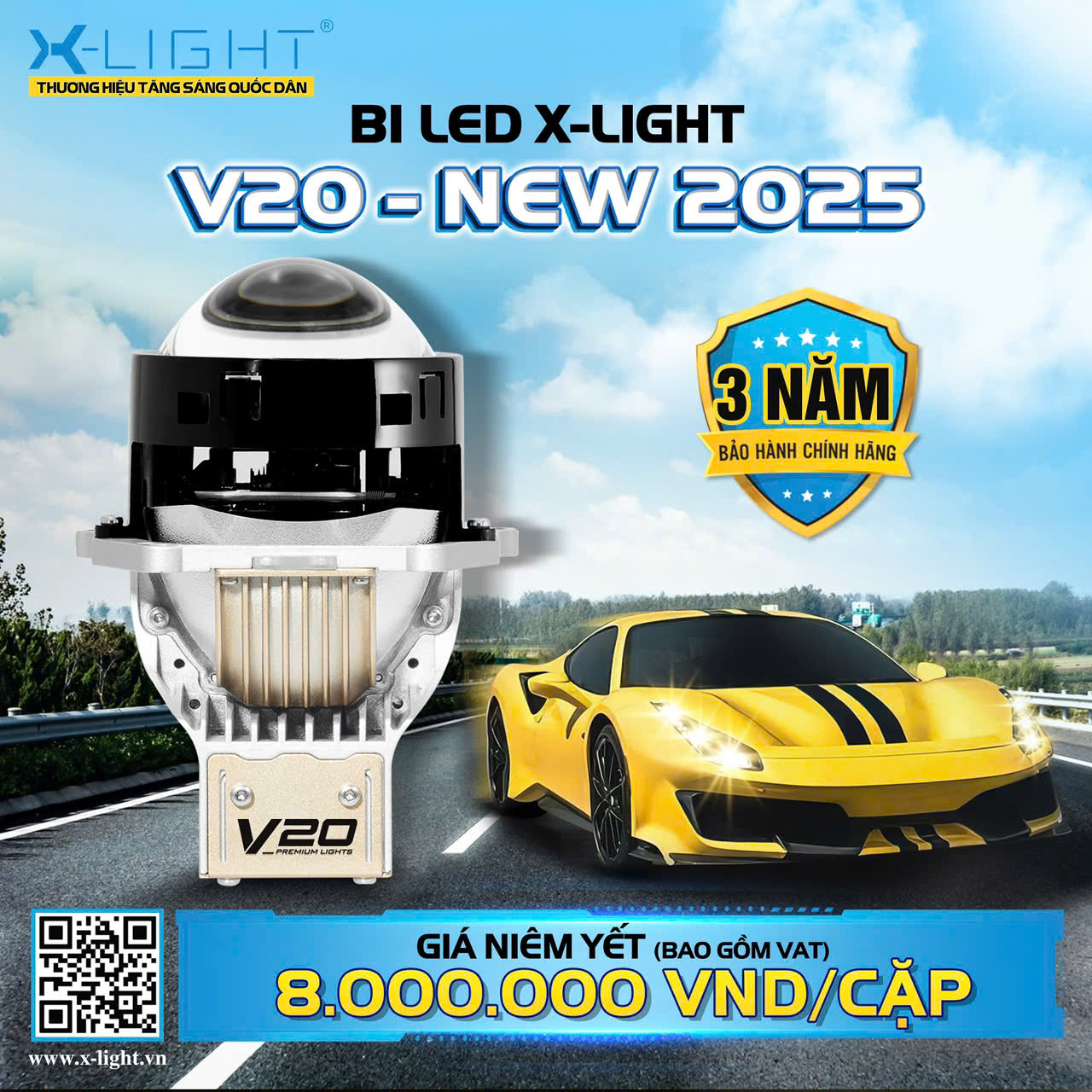 Bi led X-LIGHT V20 - NEW 2025 - Giá 1 cặp