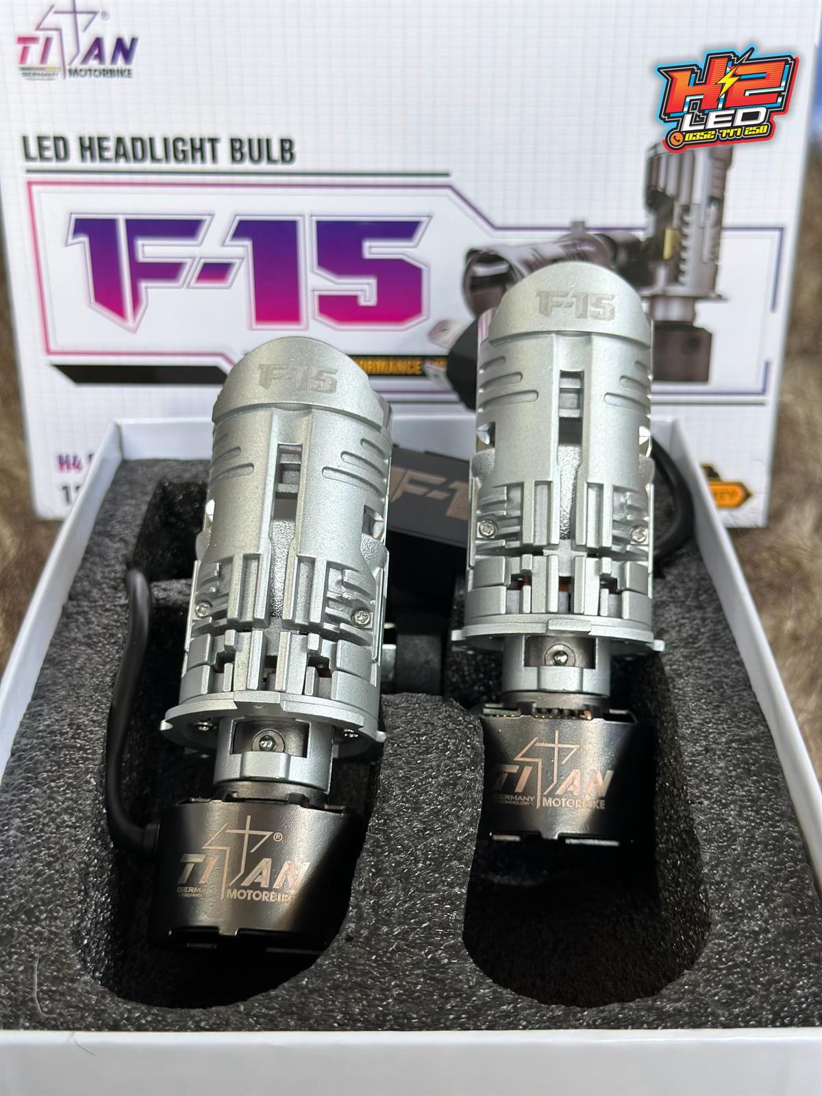 BI LED MINI TITAN MOTO F15 - Chân H4 - Giá 1 bóng