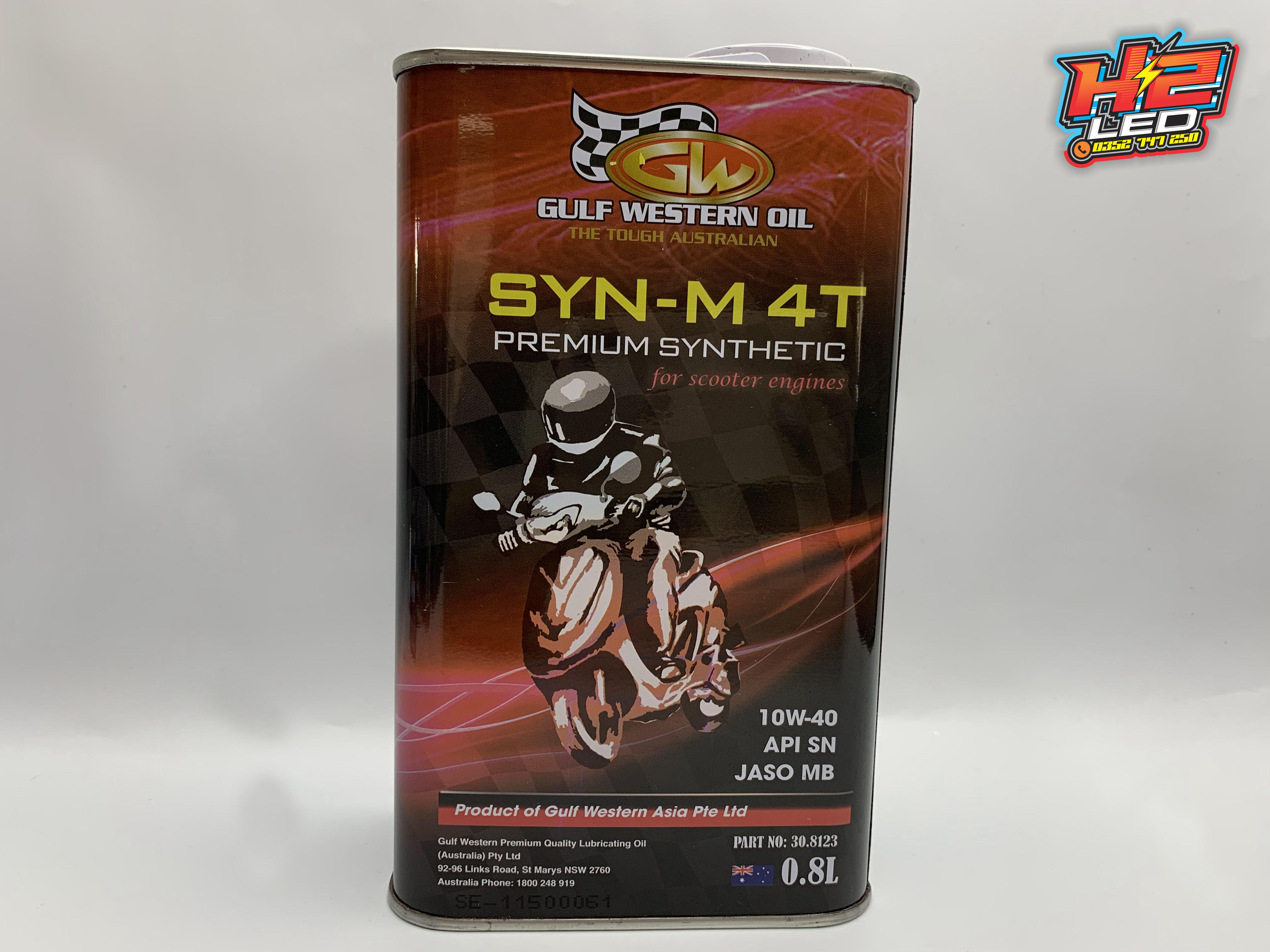 Nhớt  Gulf Western Oil  premium for scooter 10w-40 