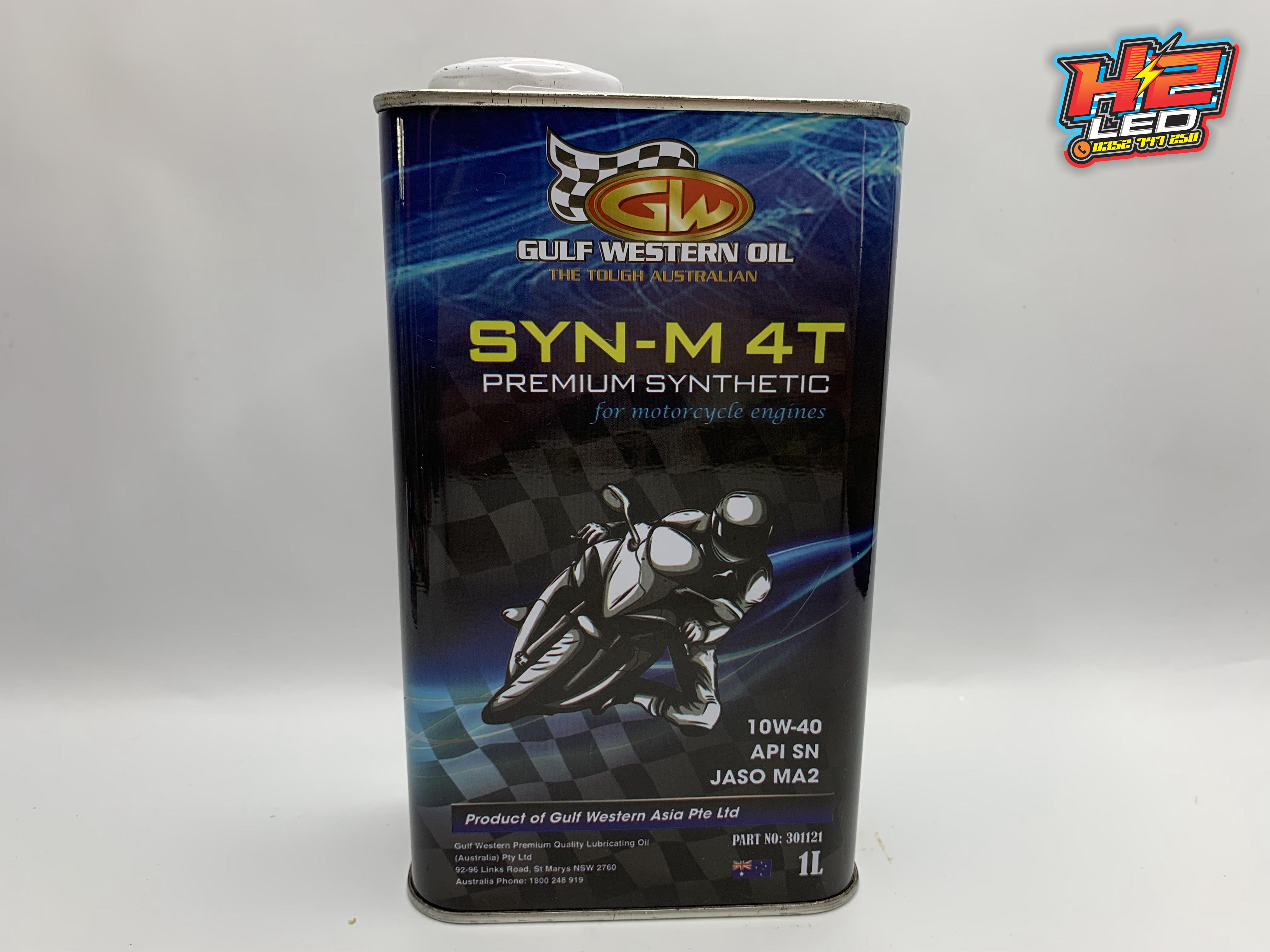 Nhớt  Gulf Western Oil  premium for motorcycle 10w-40 1L
