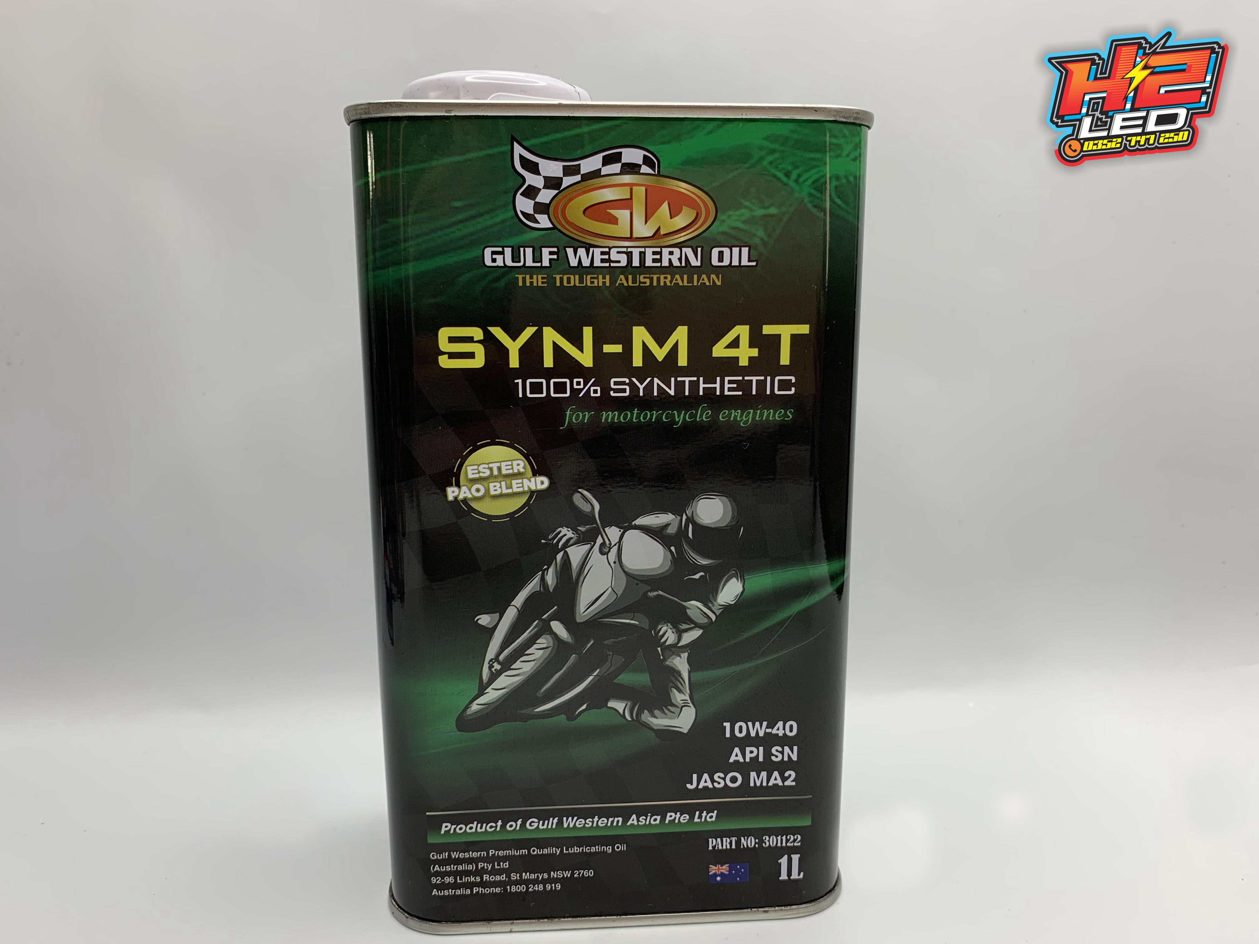 Nhớt  Gulf Western Oil  ester PAO blend 10w-40 