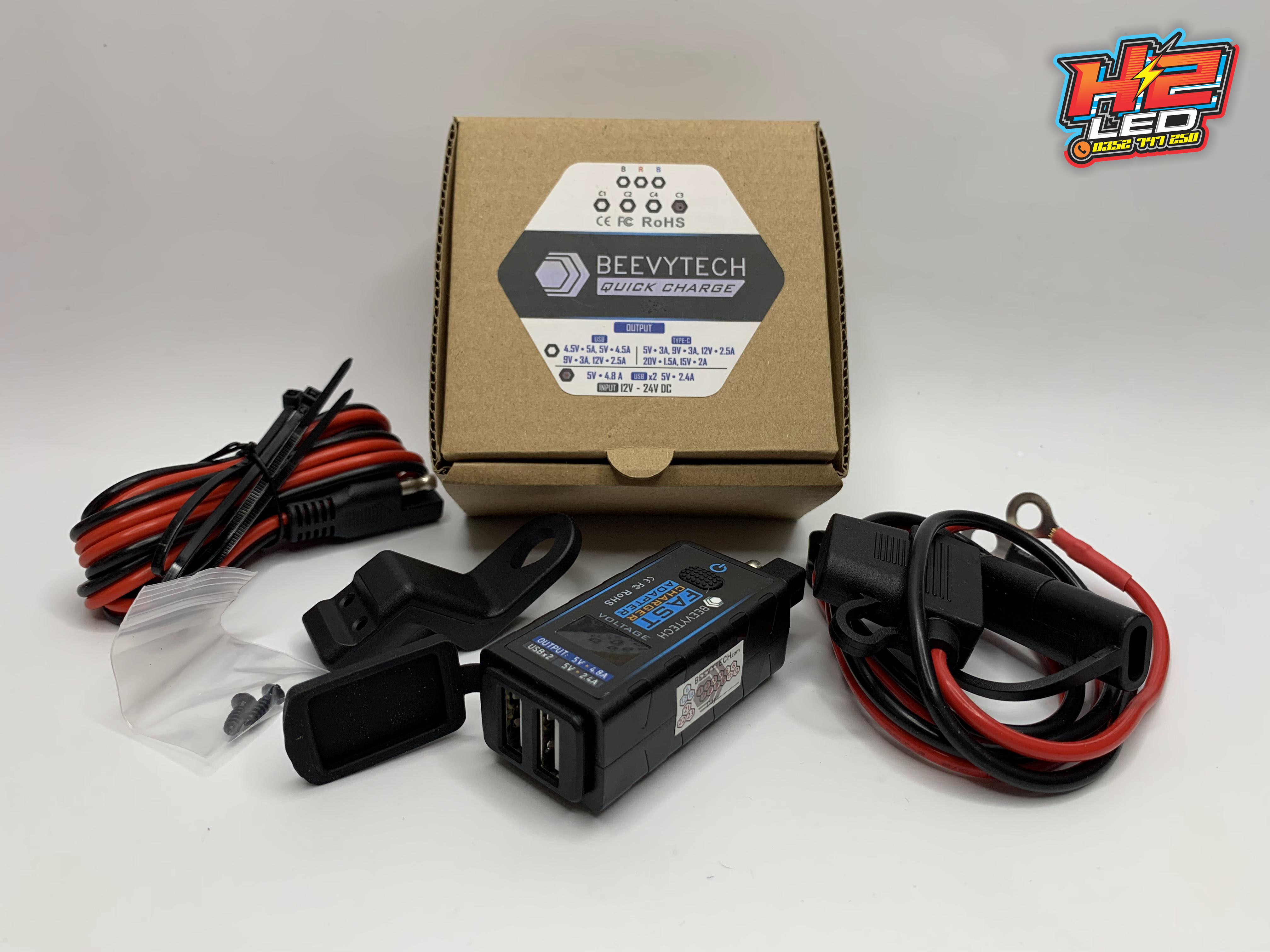 Bộ sạc điện thoại C3 beevytech, 2 cổng USB