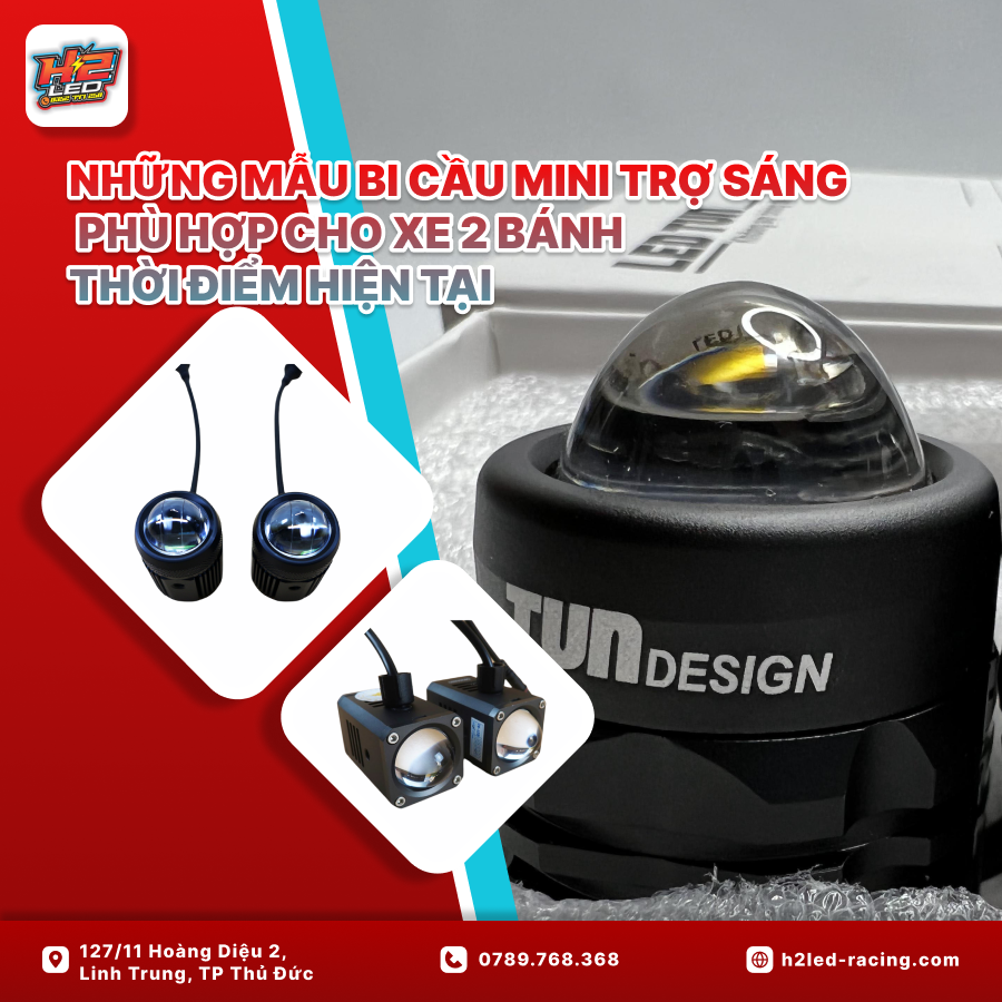 Những mẫu bi cầu mini trợ sáng phù hợp cho xe 2 bánh thời điểm hiện tại