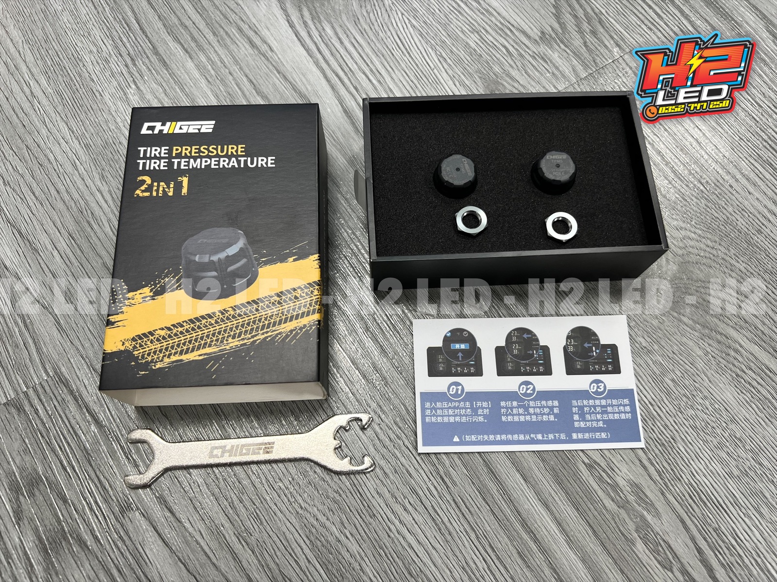 Cảm biến áp suất lốp ngoài tích hợp màn hình AIO-5 CHIGEE